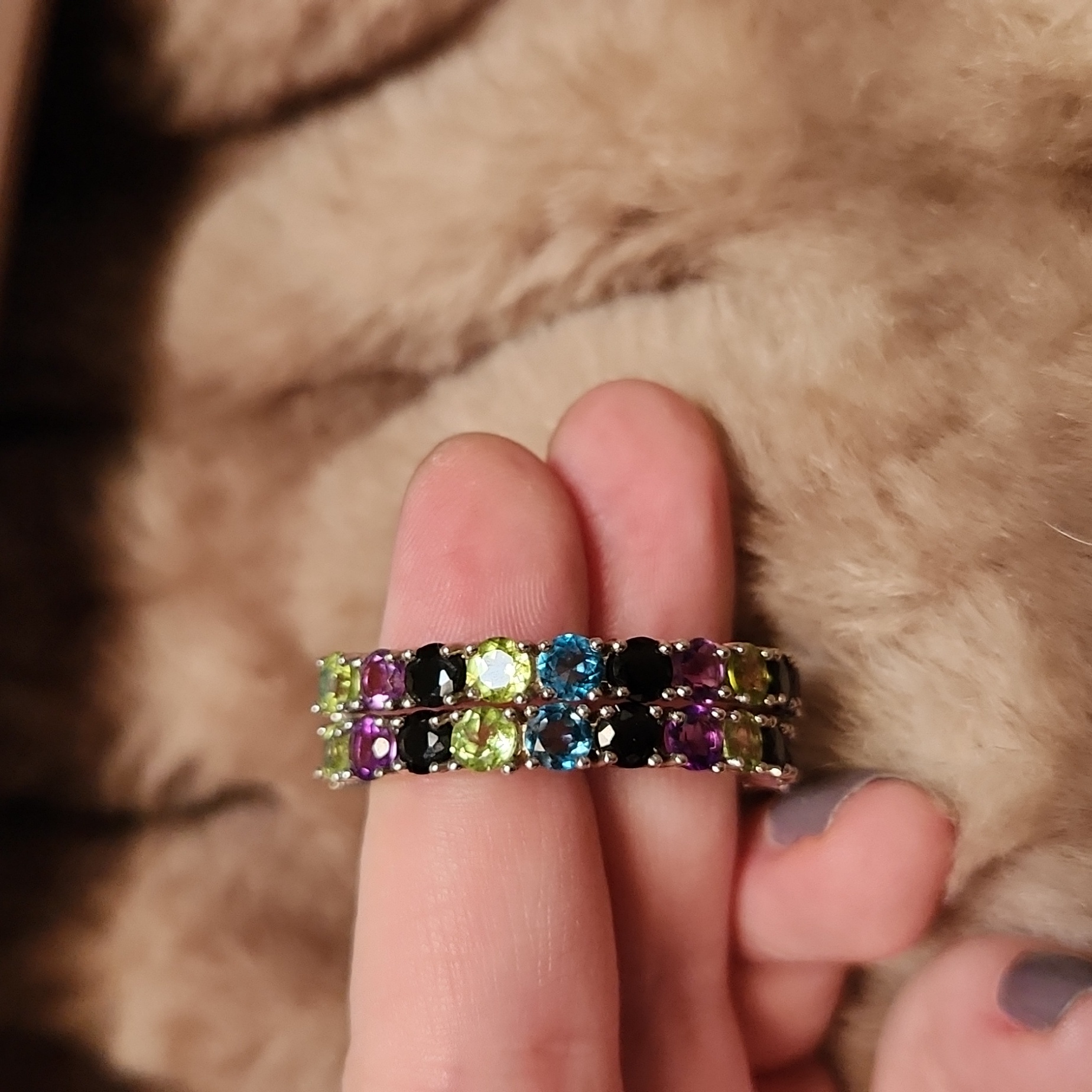 Multi Gemstone Hoops